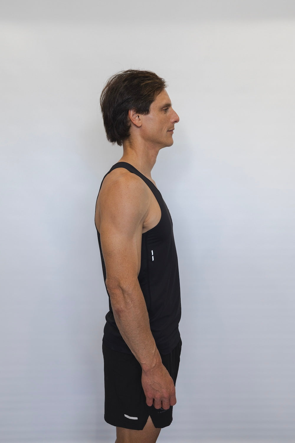 Men's Ultra light Breeze Running Singlet (Black/ Bronze)