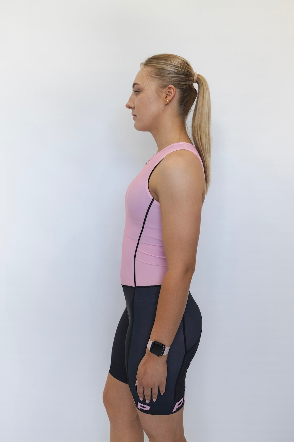 Women's Sleeveless Elite Trisuit (Pink/ Black)